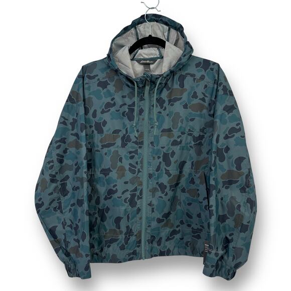 Columbia Momentum green Camo Print Windbreaker Jacket Womens Size Small - Picture 1 of 6